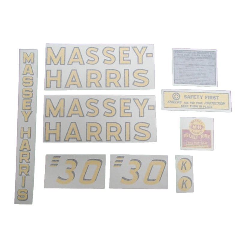 Decal Set for Massey Harris 30 30K Kerosene Vinyl