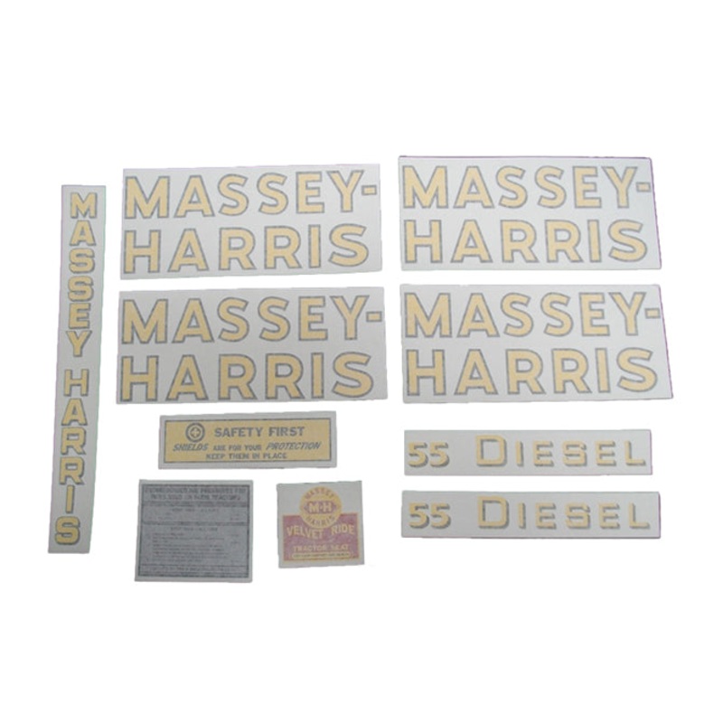 Decal Set for Massey Harris 55 Diesel Vinyl