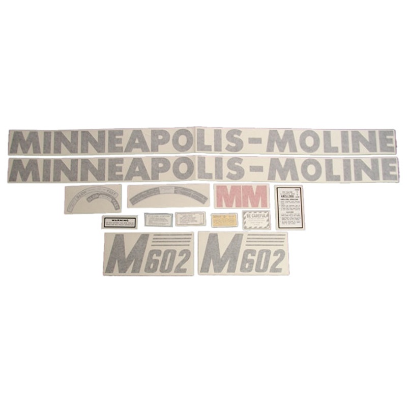 Decal Set for Minneapolis Moline M602 50 Hood Decal Vinyl – 50 Hood Decal
