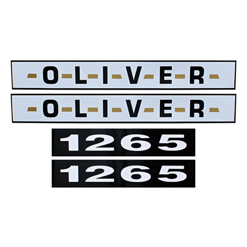 Decal Set for Oliver 1265 Mylar – Hood Only