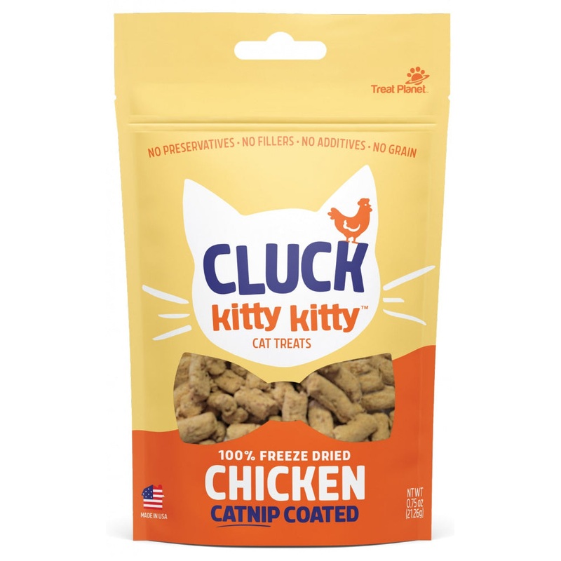 Kitty Kitty Cluck 100 % Freeze Dried Chicken Treat with Catnip Coating