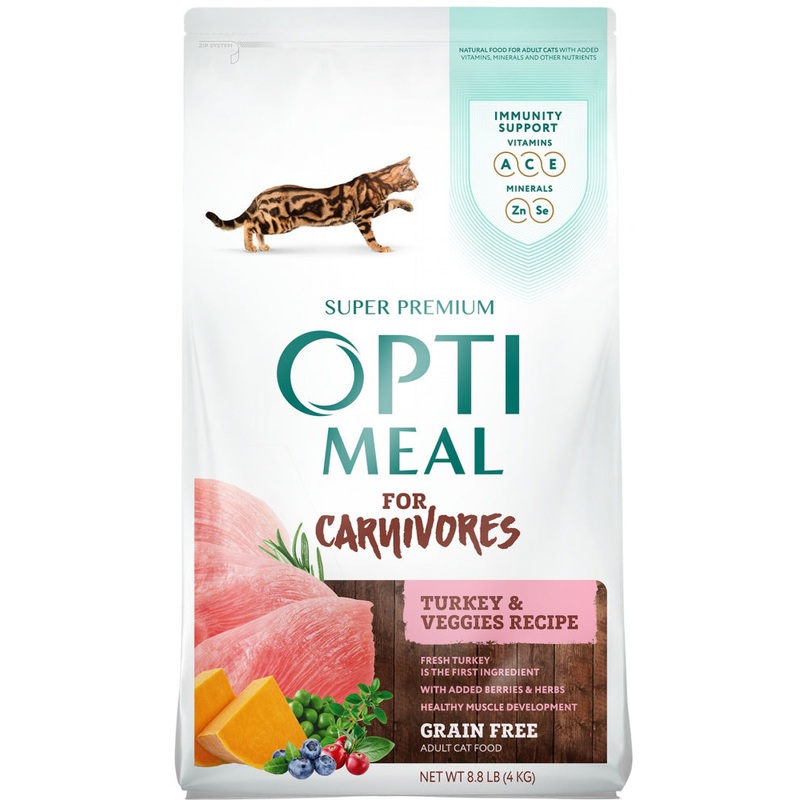 Optimeal Grain-Free Turkey & Veggies Recipe Dry Cat Food