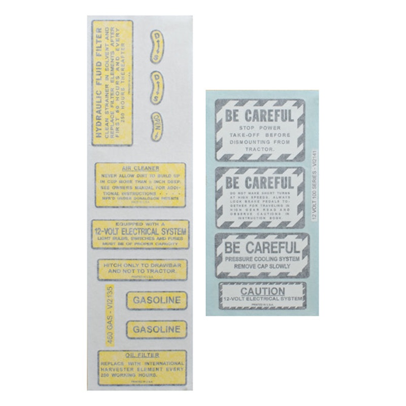 Chassis Decal Set for International / Farmall 460 Gas Vinyl