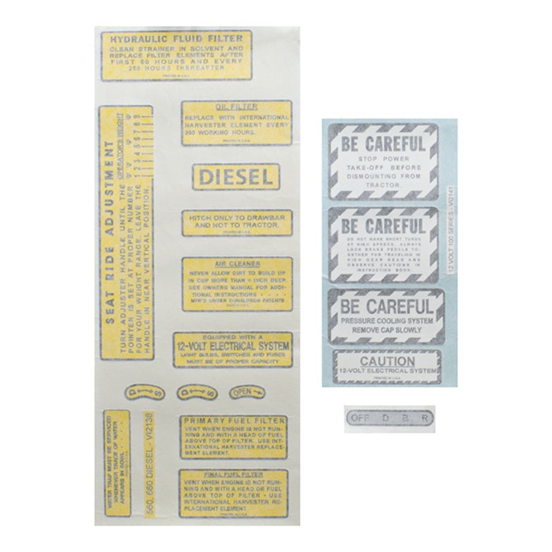 Chassis Decal Set for International / Farmall 560 Diesel Vinyl