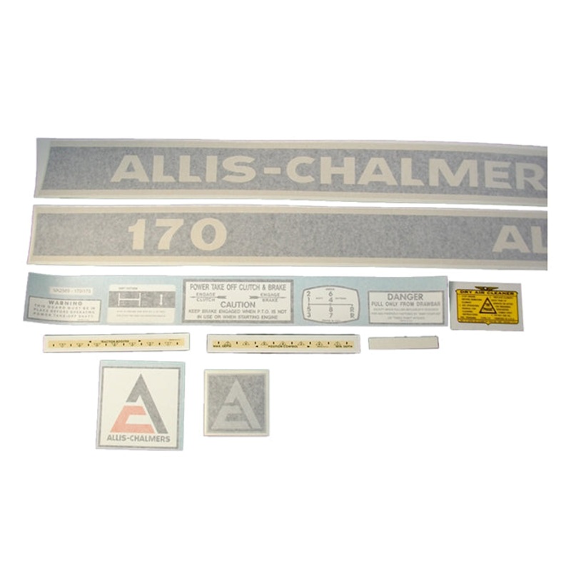 Decal Set for Allis Chalmers 170 Number 170 Vinyl