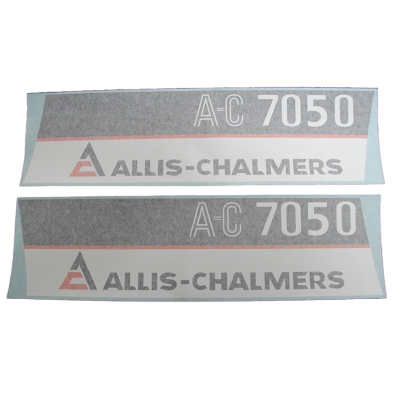 Decal Set for Allis Chalmers 7050 Maroon Chassis Vinyl