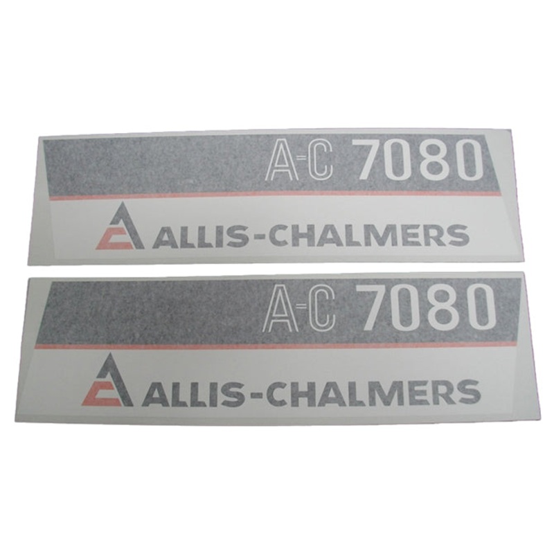 Decal Set for Allis Chalmers 7080 Maroon Chassis Vinyl
