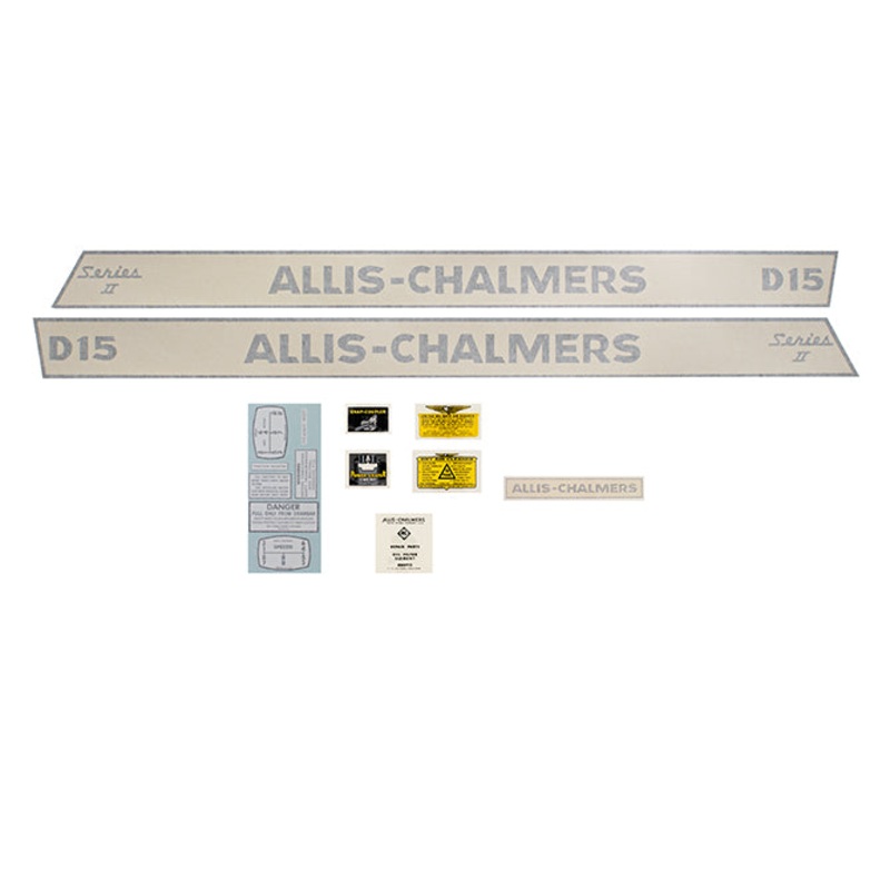 Decal Set for Allis Chalmers D15 Series II Gas Vinyl