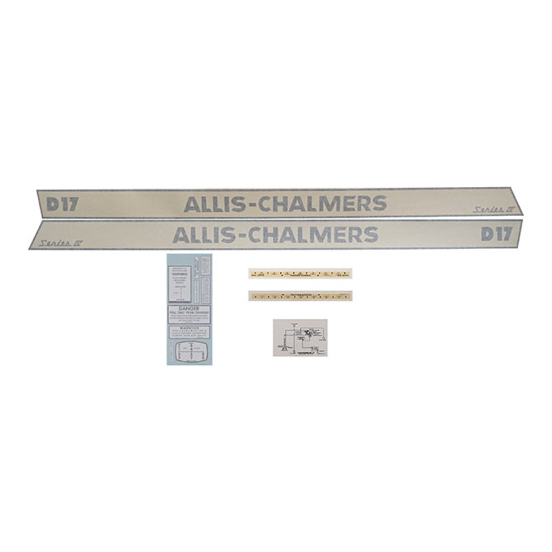 Decal Set for Allis Chalmers D17 Series IV Gas Vinyl