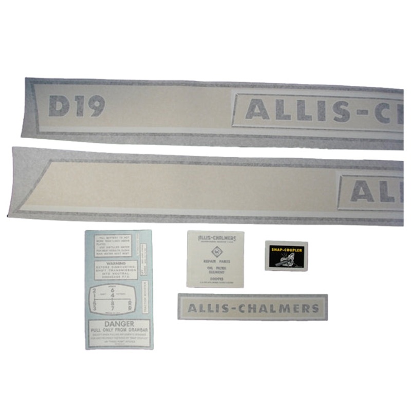 Decal Set for Allis Chalmers D19 Gas Vinyl
