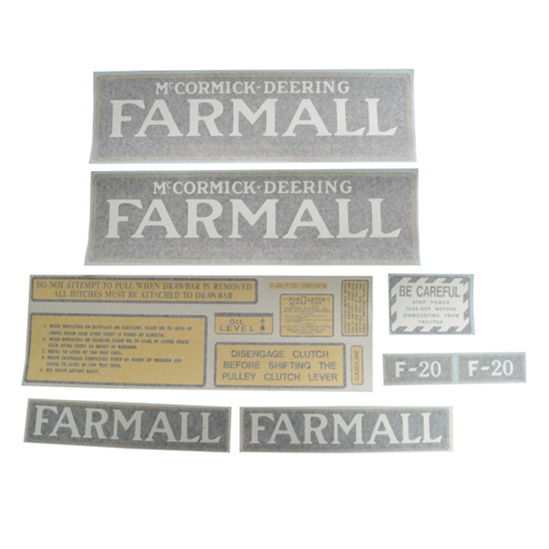 Decal Set for International / Farmall F-20 Narrow Tread Vinyl