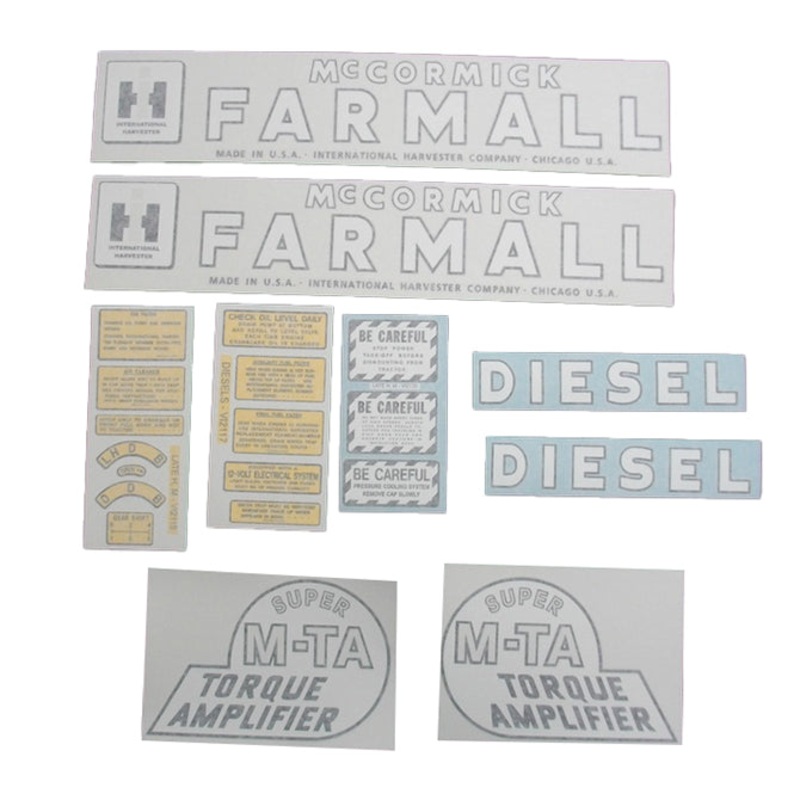 Decal Set for International / Farmall Super MTA Diesel Vinyl