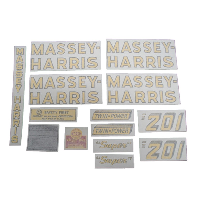 Decal Set for Massey Harris 201 Standard Vinyl