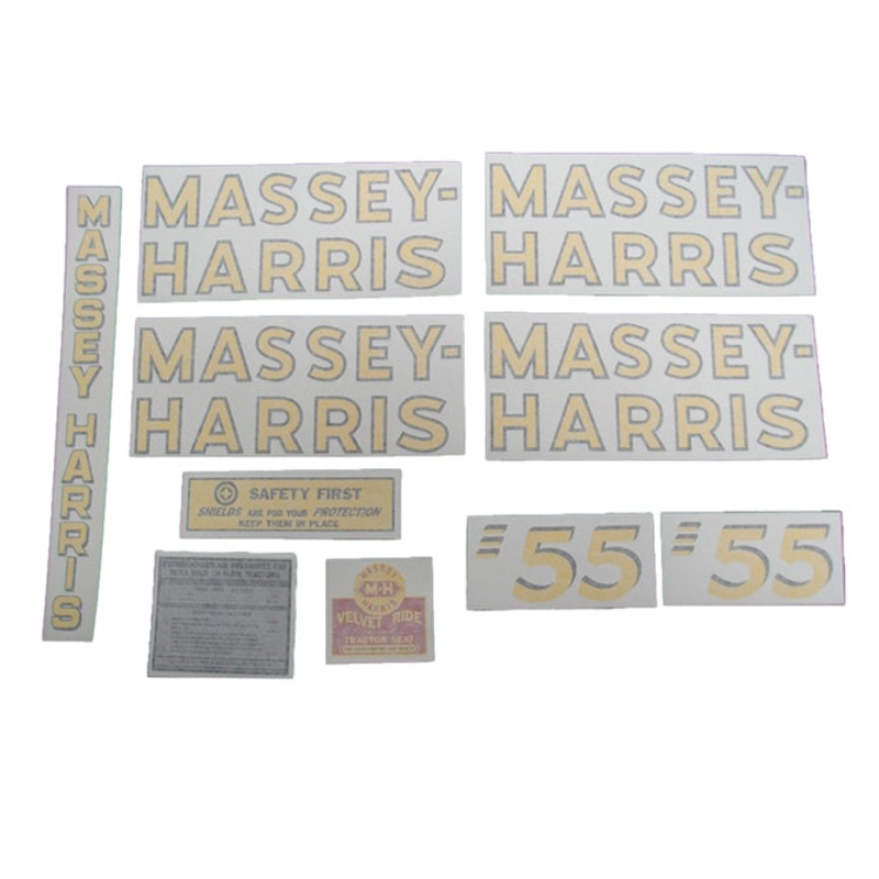 Decal Set for Massey Harris 55 Gas Vinyl