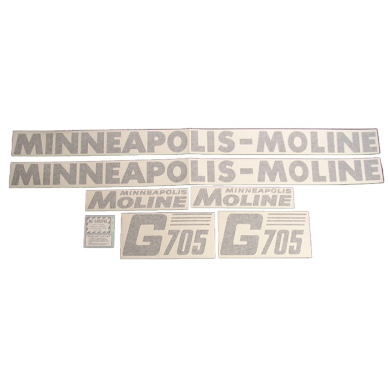 Decal Set for Minneapolis Moline G705 Slanted Lettering Vinyl – Slanted Letters