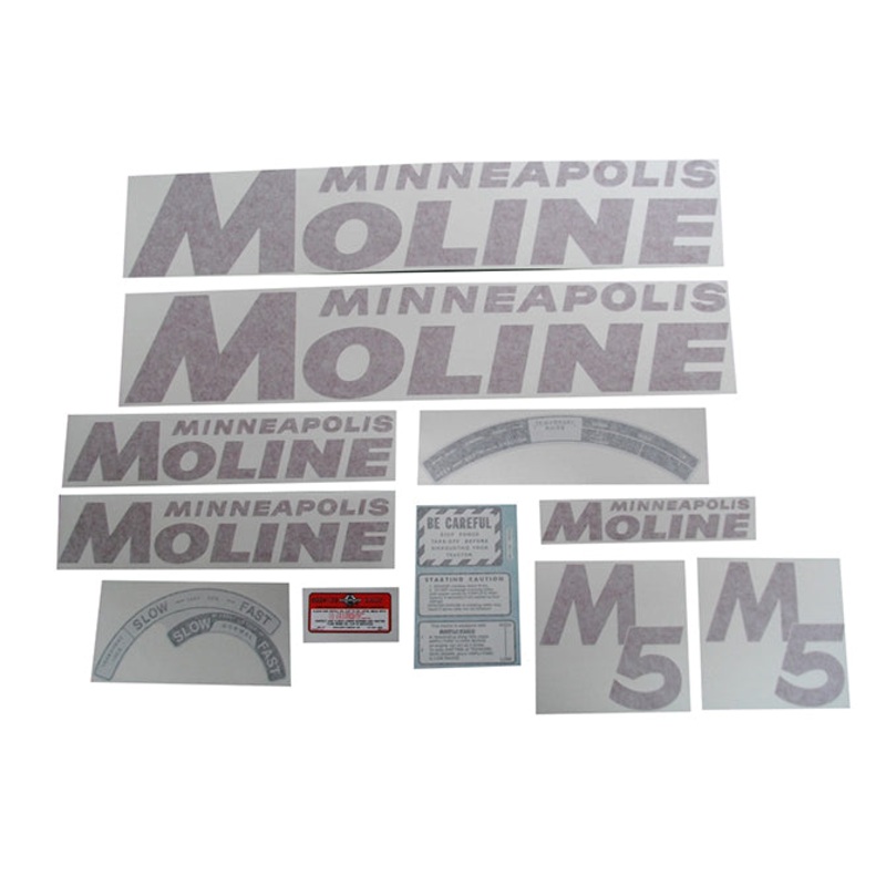 Decal Set for Minneapolis Moline M5 Red Vinyl – Red Letters