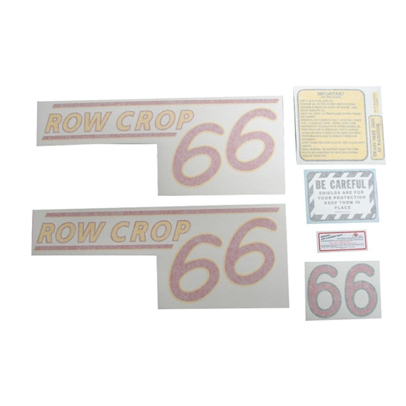 Decal Set for Oliver 66 Row Crop – Gas Vinyl – Red Numbers