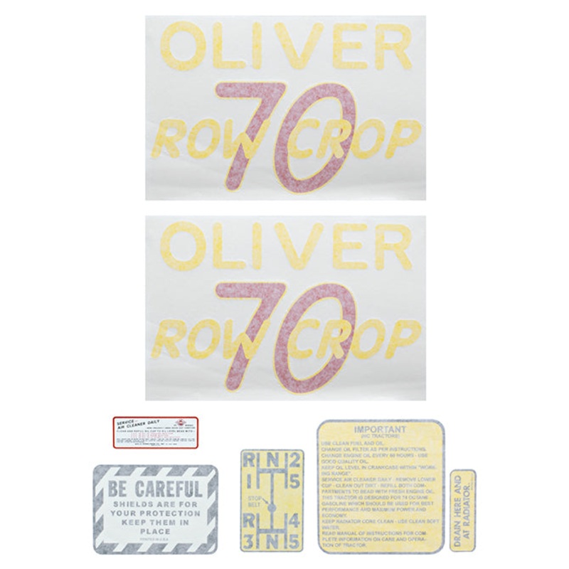 Decal Set for Oliver 70 Row Crop Vinyl
