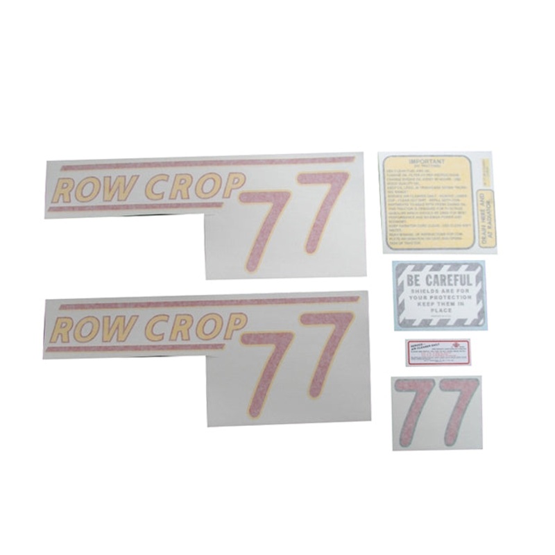 Decal Set for Oliver 77 Row Crop – Gas Vinyl – Red Numbers