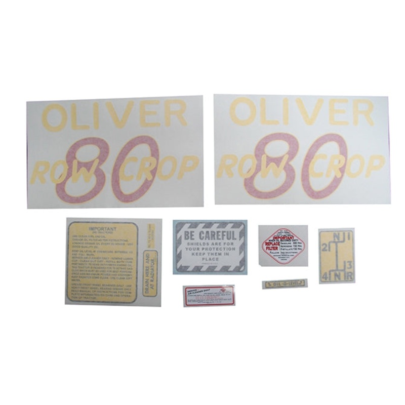 Decal Set for Oliver 80 Row Crop Vinyl