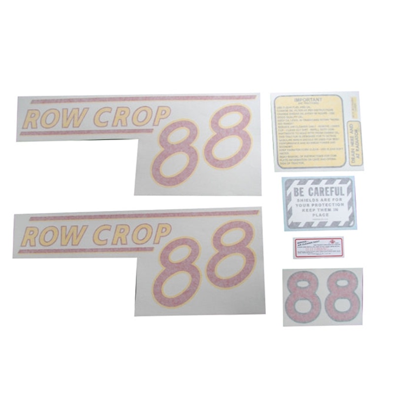 Decal Set for Oliver 88 Row Crop Gas Vinyl – Red Numbers