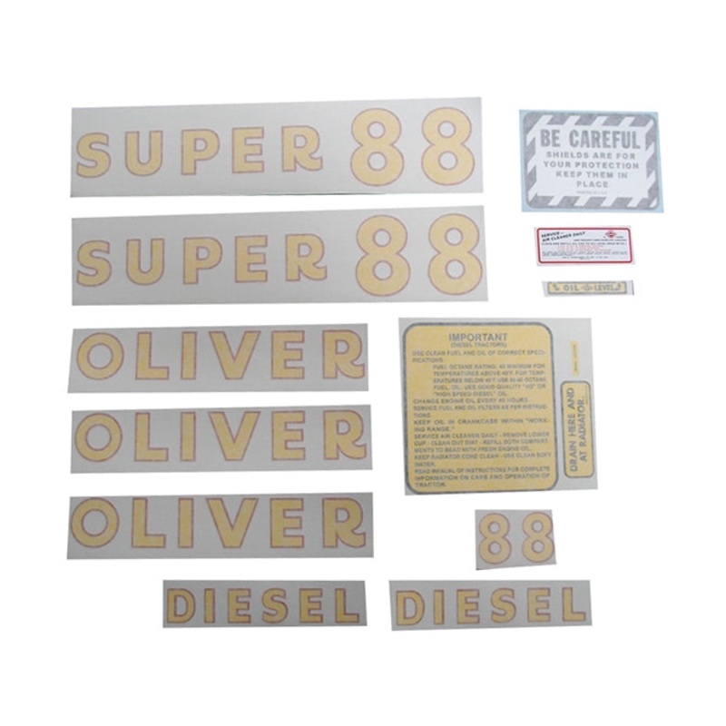 Decal Set for Oliver Super 88 Diesel Vinyl
