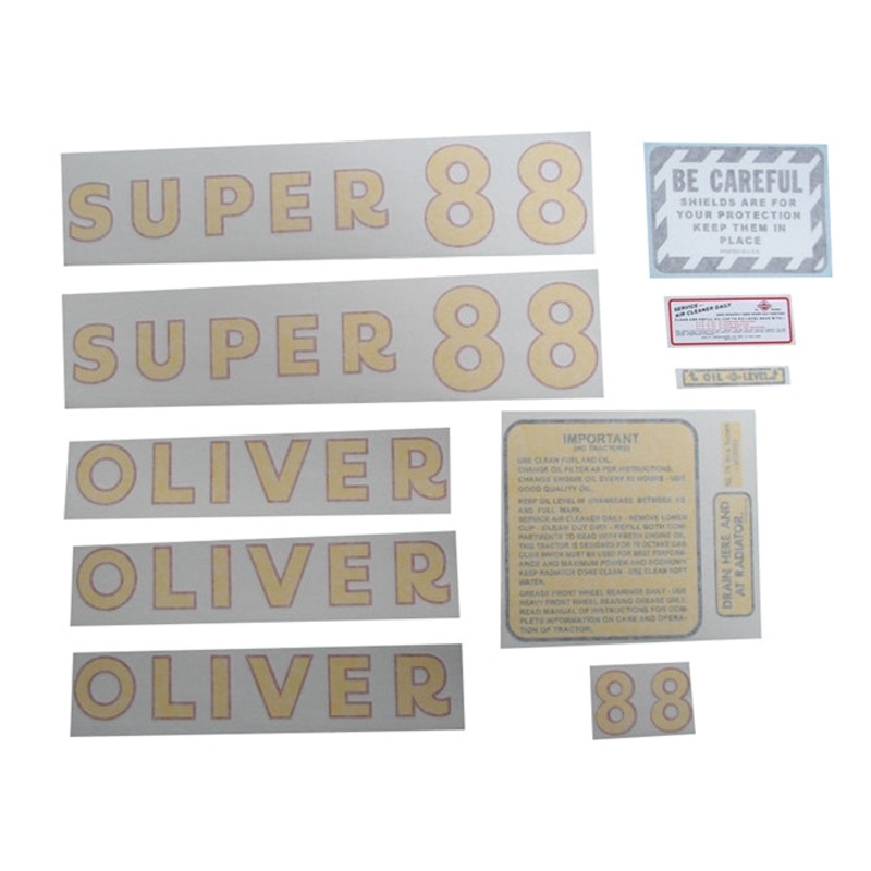 Decal Set for Oliver Super 88 Gas Vinyl