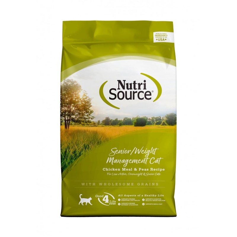 NutriSource Senior Weight Management Chicken & Rice Dry Cat Food