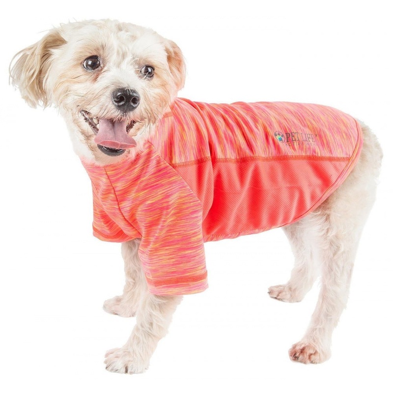 Pet Life Active Warf Speed Sporty Performance Dog T-Shirt in Neon Orange