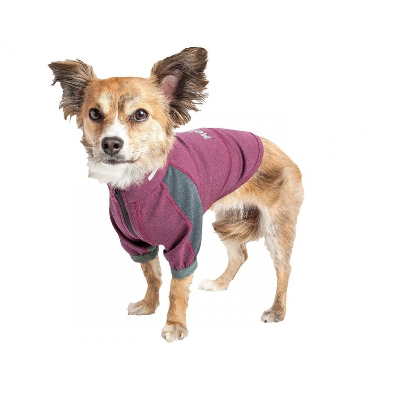 Pet Life Dog Helios Eboneflow Purple Flexible Performance Breathable Yoga Dog T-Shirt