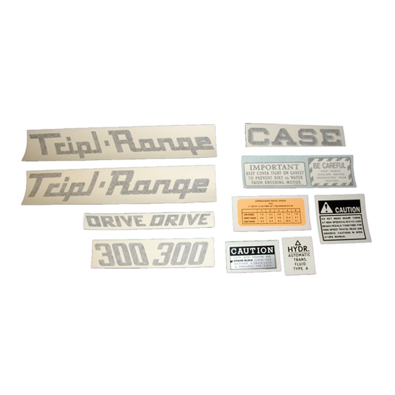 Decal Set for Case 300 Tripl-Range Vinyl
