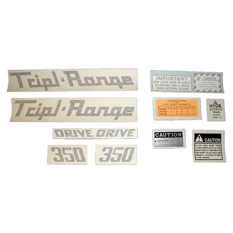 Decal Set for Case 350 Tripl-Range Vinyl