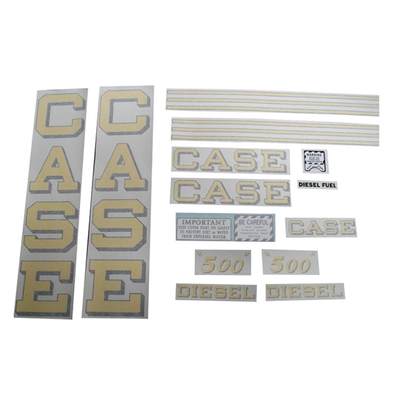 Decal Set for Case 500 Yellow Diesel Models Vinyl