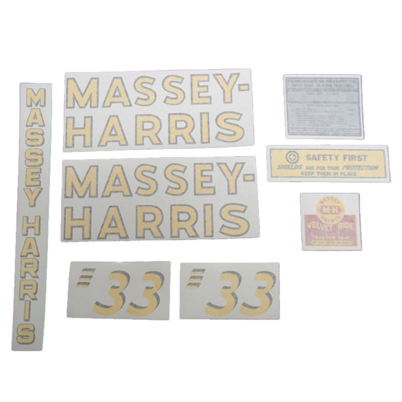 Decal Set for Massey Harris 33 Vinyl