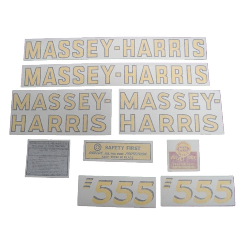 Decal Set for Massey Harris 555 Vinyl