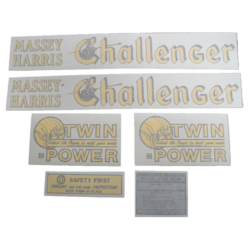 Decal Set for Massey Harris Challenger Vinyl