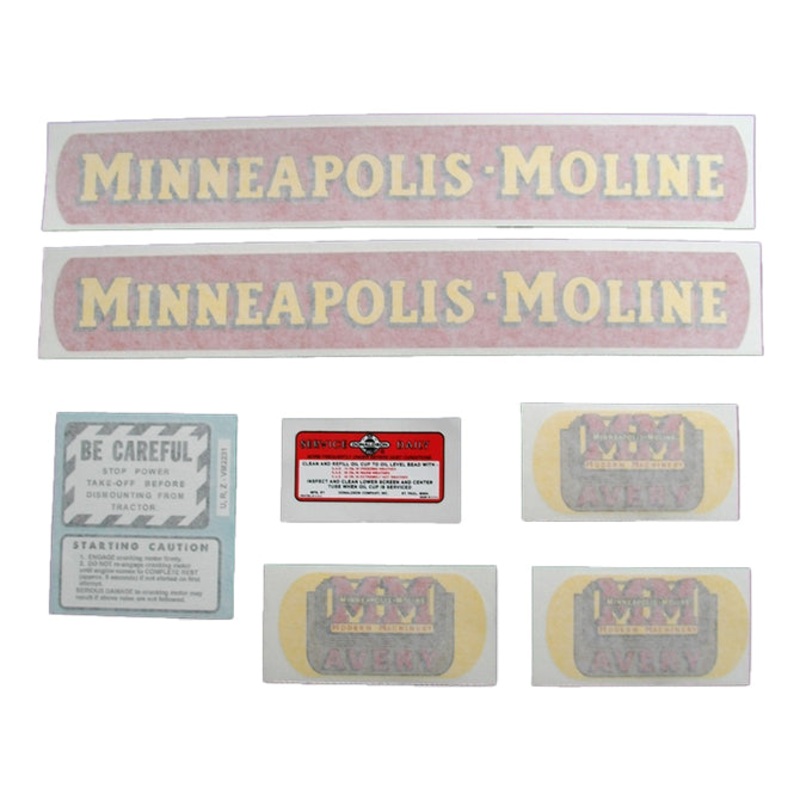 Decal Set for Minneapolis Moline Avery V Vinyl