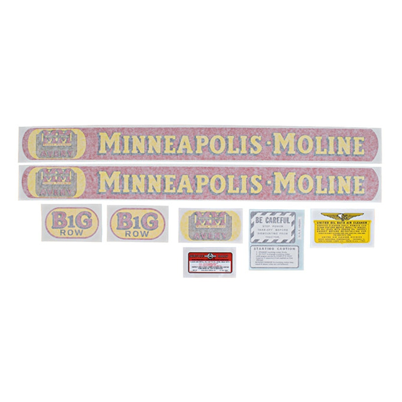 Decal Set for Minneapolis Moline BG Vinyl