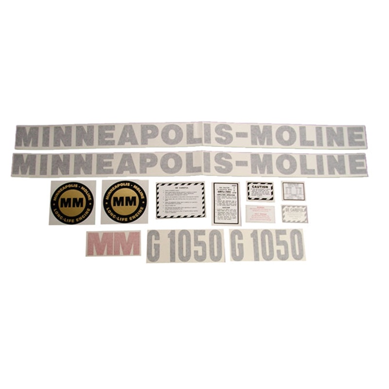 Decal Set for Minneapolis Moline G1050 Vinyl