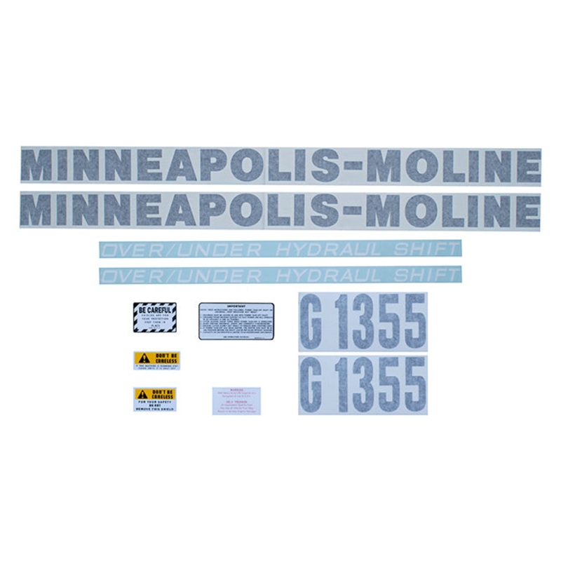 Decal Set for Minneapolis Moline G1355 Vinyl