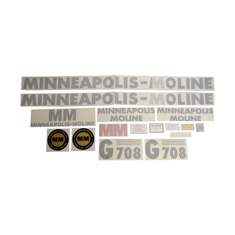 Decal Set for Minneapolis Moline G708 Vinyl