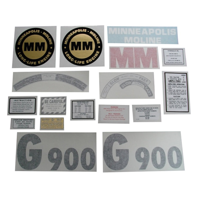 Decal Set for Minneapolis Moline G900 Vinyl