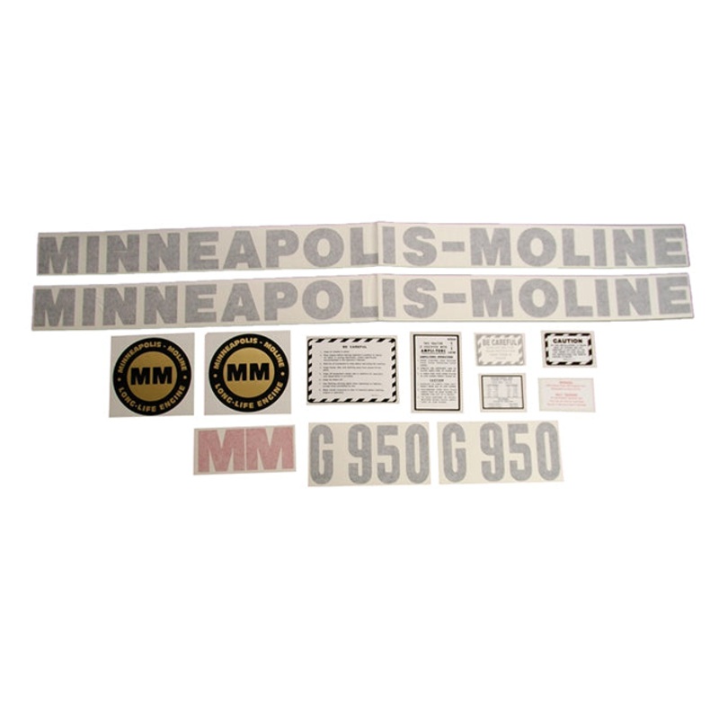 Decal Set for Minneapolis Moline G950 Vinyl