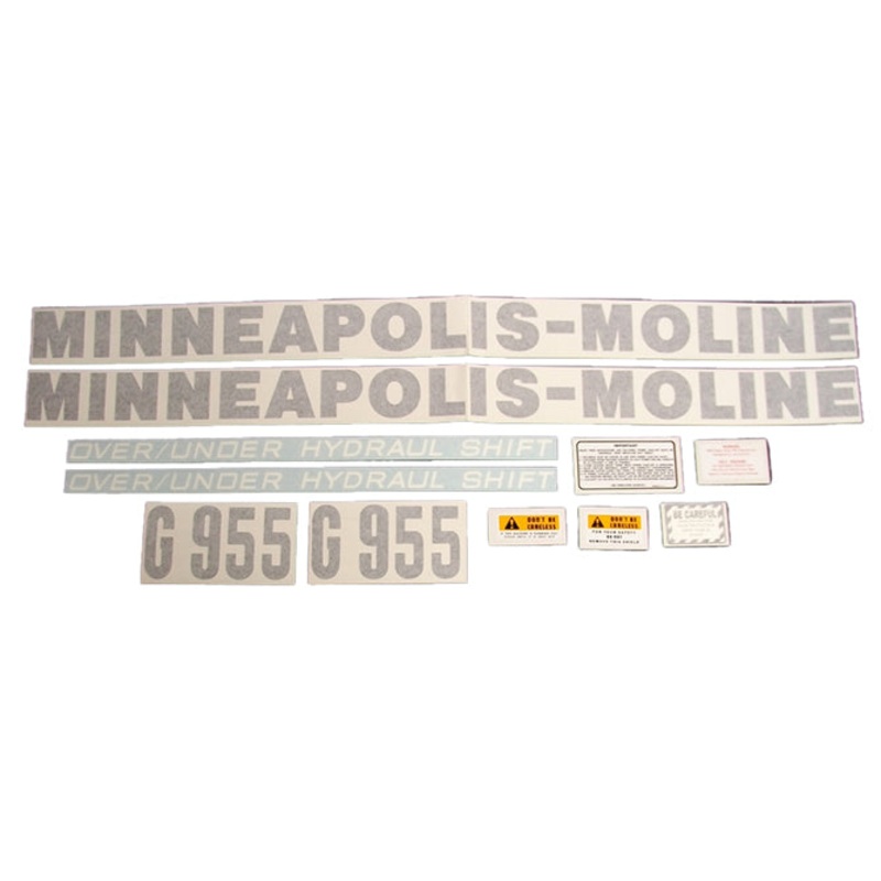 Decal Set for Minneapolis Moline G955 Vinyl
