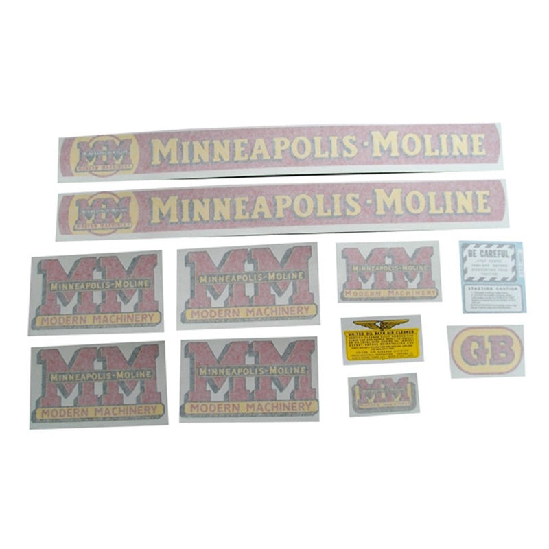 Decal Set for Minneapolis Moline GB Vinyl