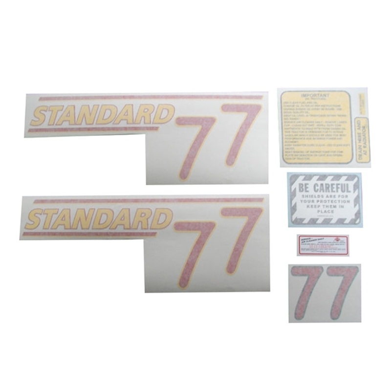 Decal Set for Oliver 77 Standard – Gas Vinyl – Red Numbers
