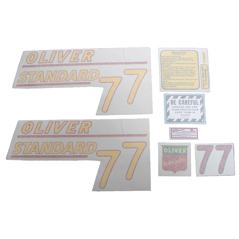 Decal Set for Oliver 77 Standard Gas Vinyl – Yellow Numbers