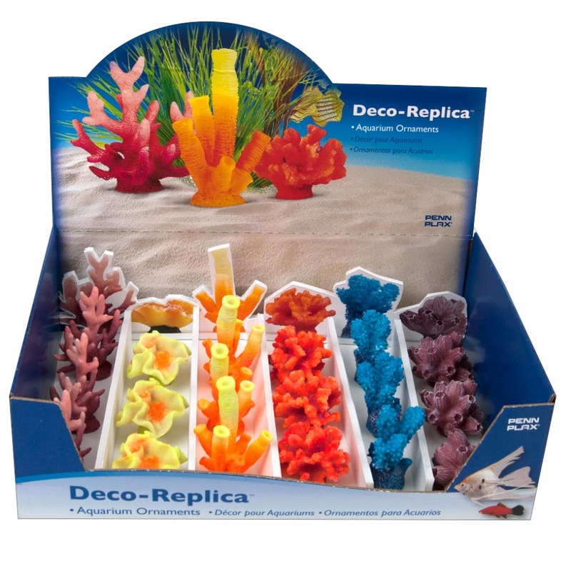 Penn-Plax Aquarium Decor Mini Coral Assorted 24 count