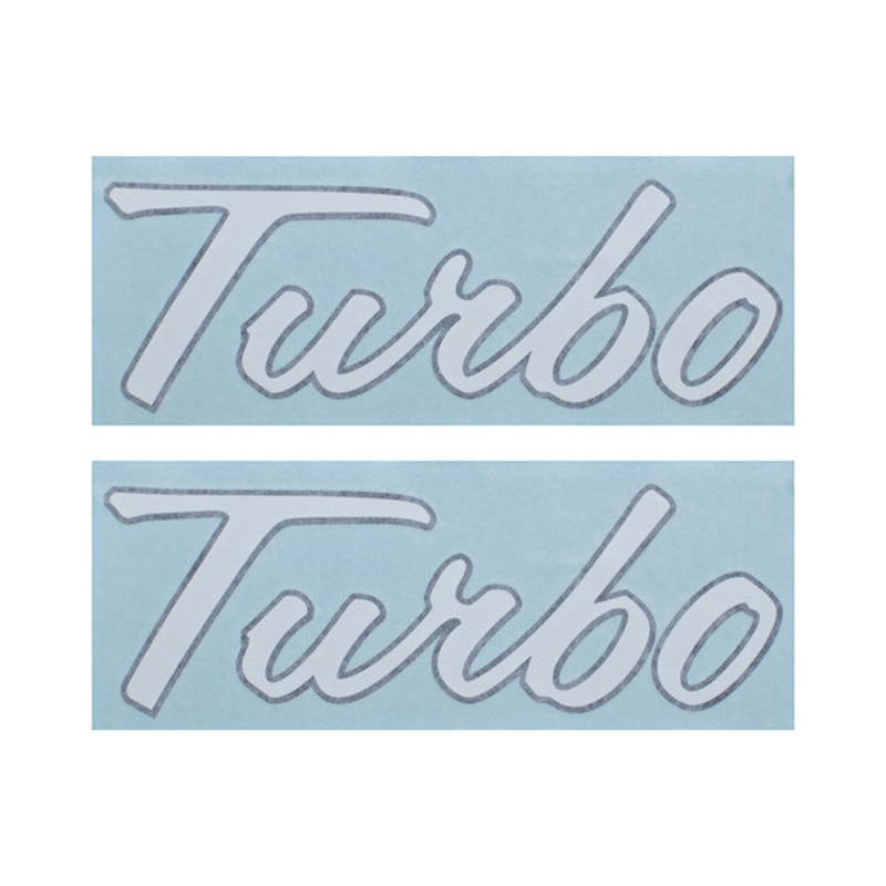 TURBO Decals for International / Farmall 1066 Vinyl – Black & White TURBO – of 2