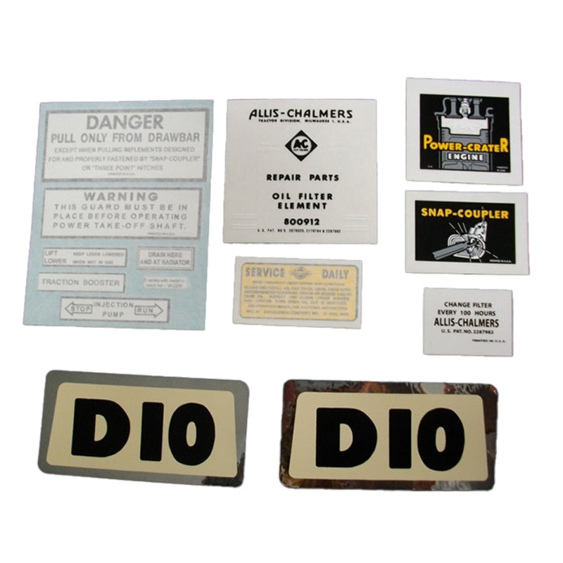 Chassis Decal Set for Allis Chalmers D10 Vinyl